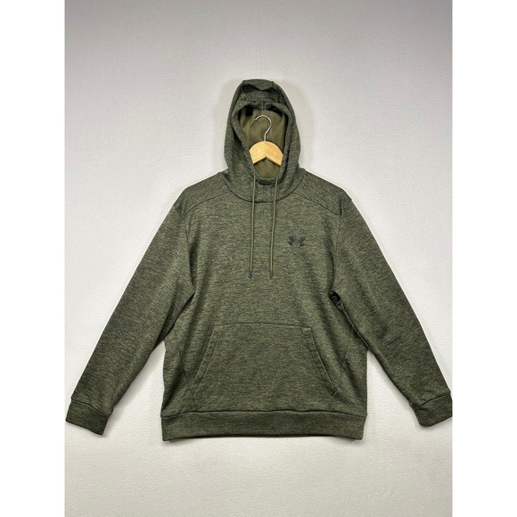 Under Armour Other - Athletic Gorpcore Under Armour Mens Large Green Space Dye Fleece Pullover Hoodie
